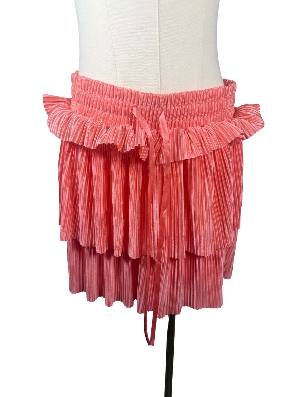 Simply Southern Collection Pleated Tiered Skirt Peach Size Medium